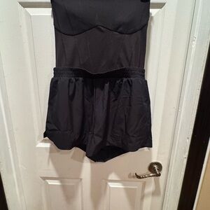 PINK Victoria's Secret Charcoal Strapless Romper